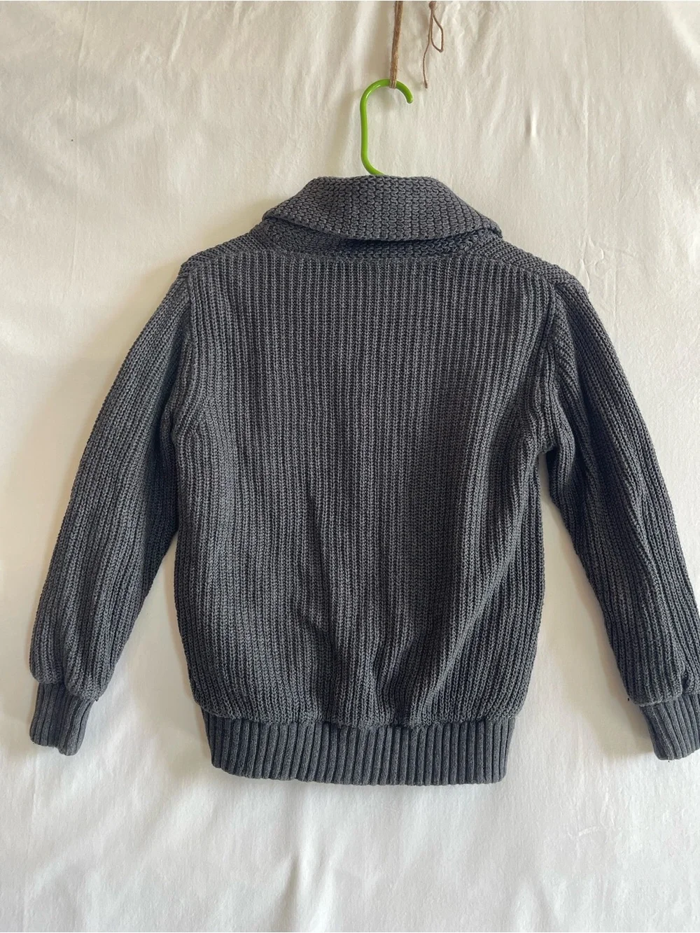 GAP Gray Knit Shawl-Collar Cardigan